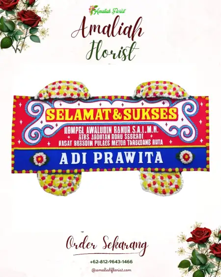 Papan Bunga Ucapan Selamat Plelen