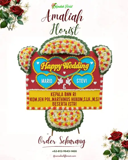 Papan Bunga Pernikahan Plelen